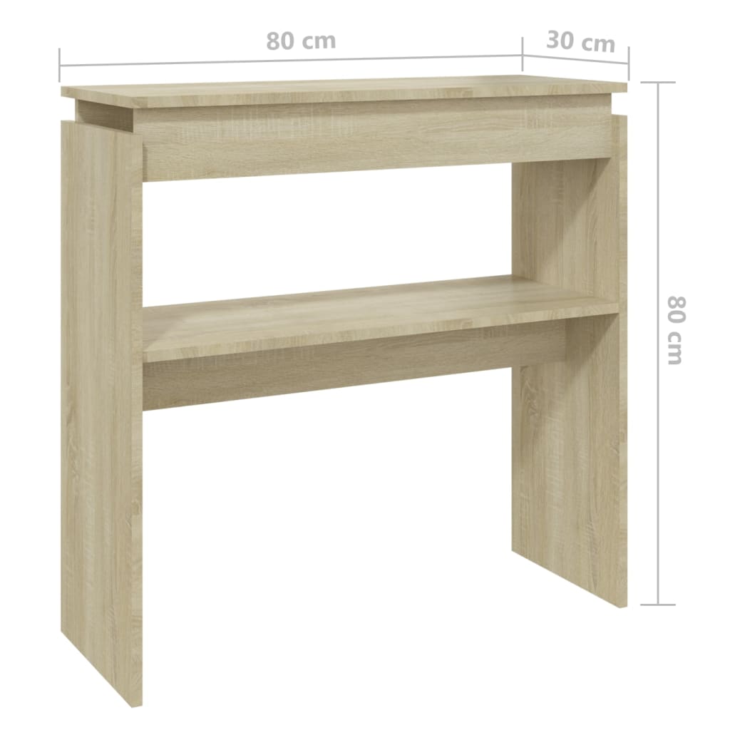 Konsolentisch Sonoma-Eiche 80x30x80 cm Holzwerkstoff - Pazzar.ch
