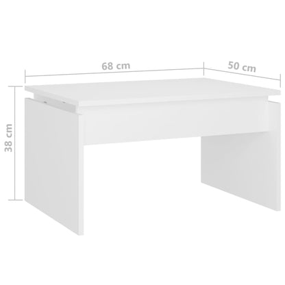 Couchtisch Weiß 68x50x38 cm Holzwerkstoff - Pazzar.ch