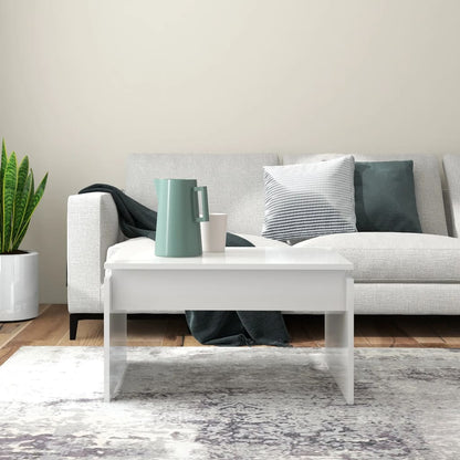 Couchtisch Hochglanz-Weiß 68x50x38 cm Holzwerkstoff - Pazzar.ch