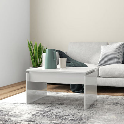 Couchtisch Hochglanz-Weiß 68x50x38 cm Holzwerkstoff - Pazzar.ch