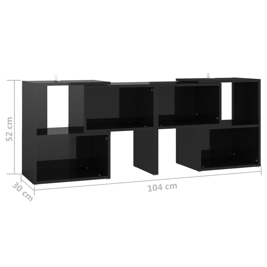 TV-Schrank Hochglanz-Schwarz 104x30x52cm Holzwerkstoff - Pazzar.ch
