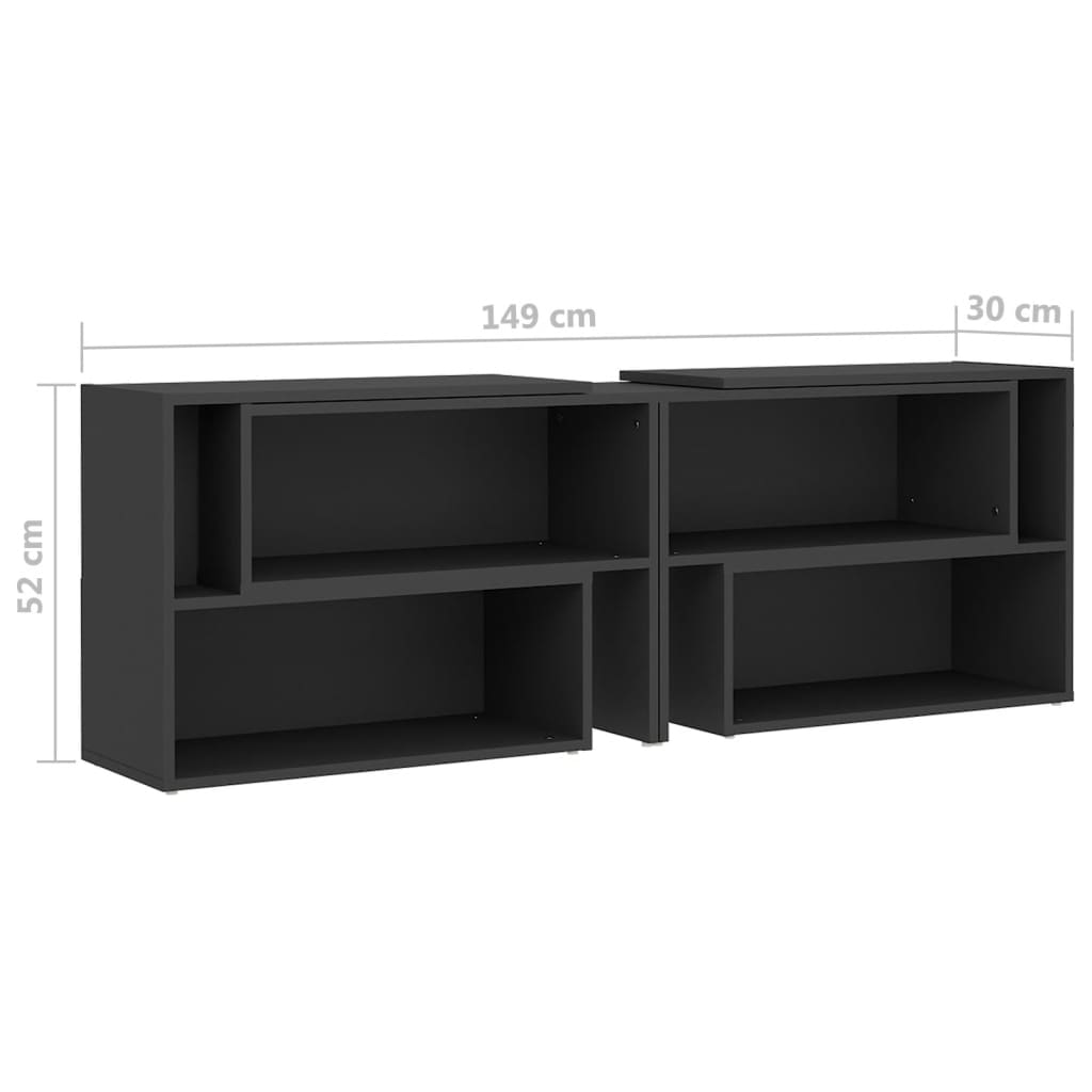 TV-Schrank Grau 149x30x52 cm Holzwerkstoff - Pazzar.ch