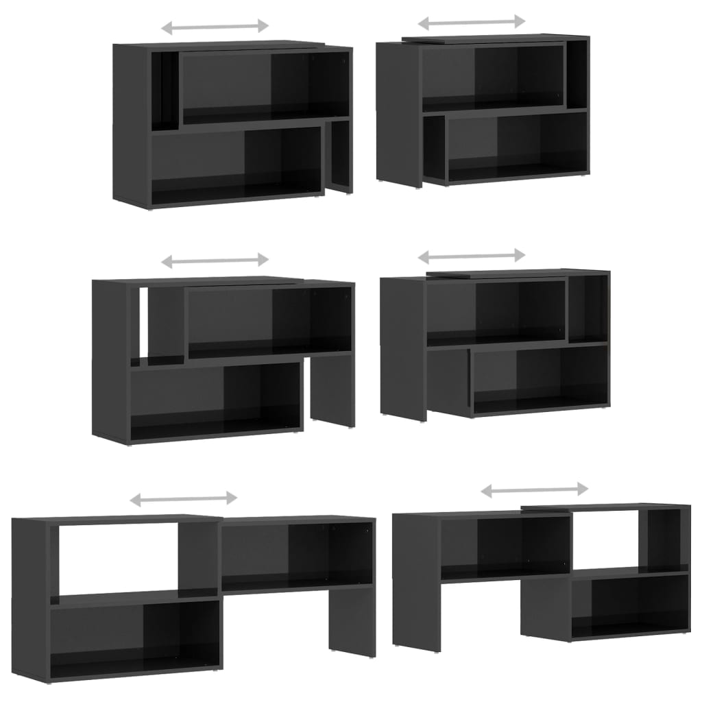 TV-Schrank Hochglanz-Grau 149x30x52 cm Holzwerkstoff - Pazzar.ch