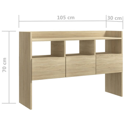 Sideboard Sonoma-Eiche 105x30x70 cm Holzwerkstoff - Pazzar.ch