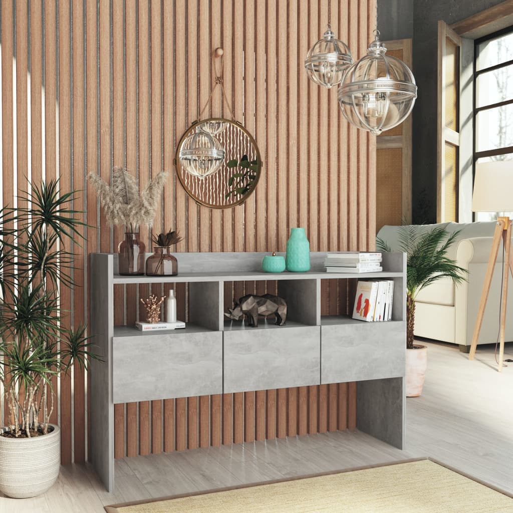 Sideboard Betongrau 105x30x70 cm Holzwerkstoff - Pazzar.ch