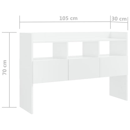 Sideboard Hochglanz-Weiß 105x30x70 cm Holzwerkstoff - Pazzar.ch