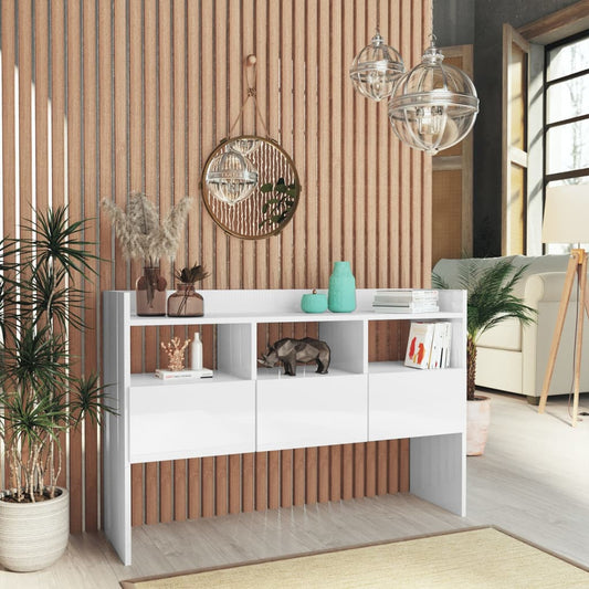 Sideboard Hochglanz-Weiß 105x30x70 cm Holzwerkstoff - Pazzar.ch
