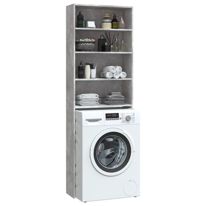 Waschmaschinenschrank Betongrau 64x24x190 cm - Pazzar.ch