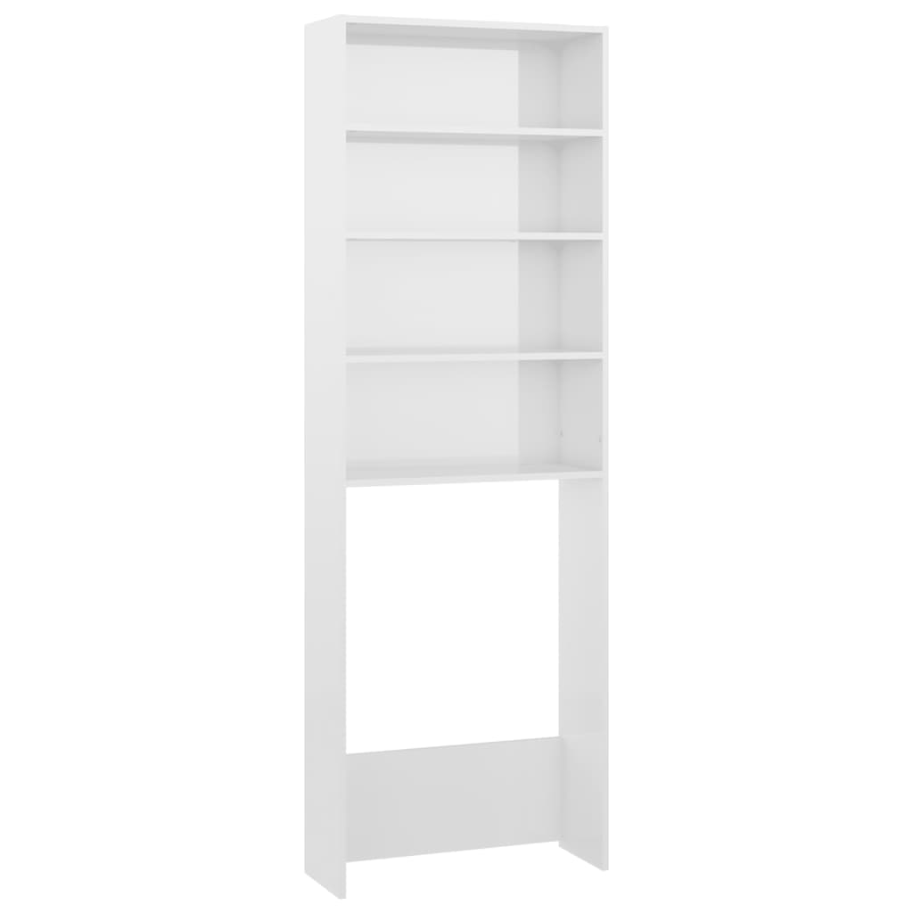 Waschmaschinenschrank Hochglanz-Weiß 64x24x190 cm - Pazzar.ch