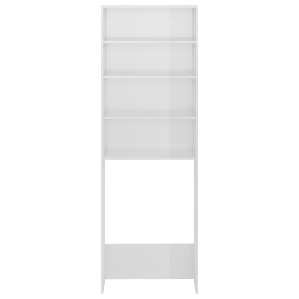Waschmaschinenschrank Hochglanz-Weiß 64x24x190 cm - Pazzar.ch