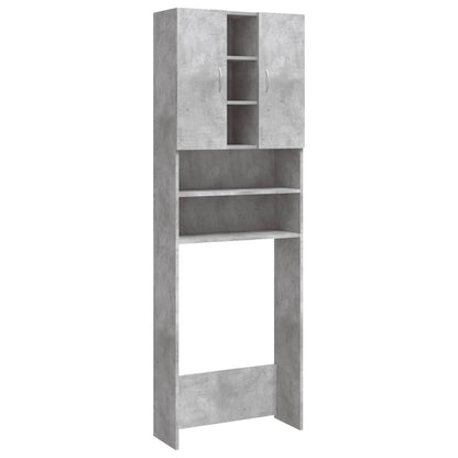 Waschmaschinenschrank Betongrau 64x25,5x190 cm - Pazzar.ch