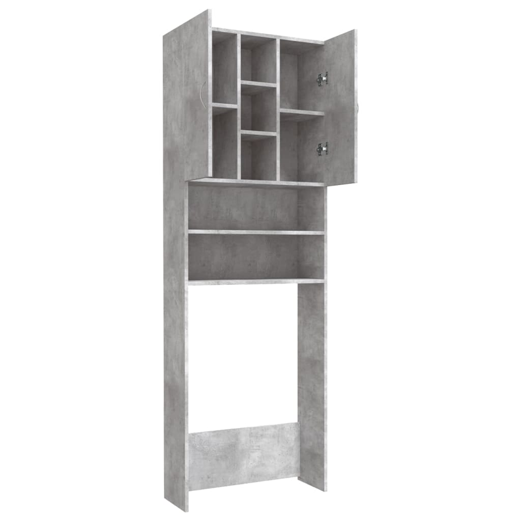 Waschmaschinenschrank Betongrau 64x25,5x190 cm - Pazzar.ch
