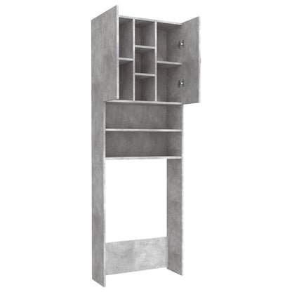 Waschmaschinenschrank Betongrau 64x25,5x190 cm - Pazzar.ch