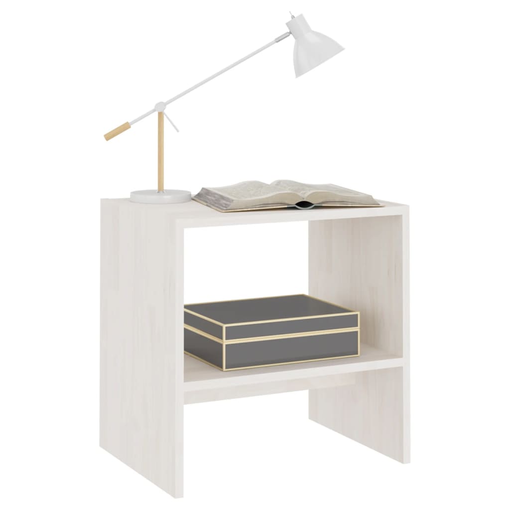 Nachttische 2 Stk. Weiß 40x30,5x40 cm Massivholz Kiefer - Pazzar.ch