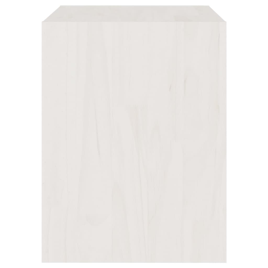Nachttische 2 Stk. Weiß 40x30,5x40 cm Massivholz Kiefer - Pazzar.ch