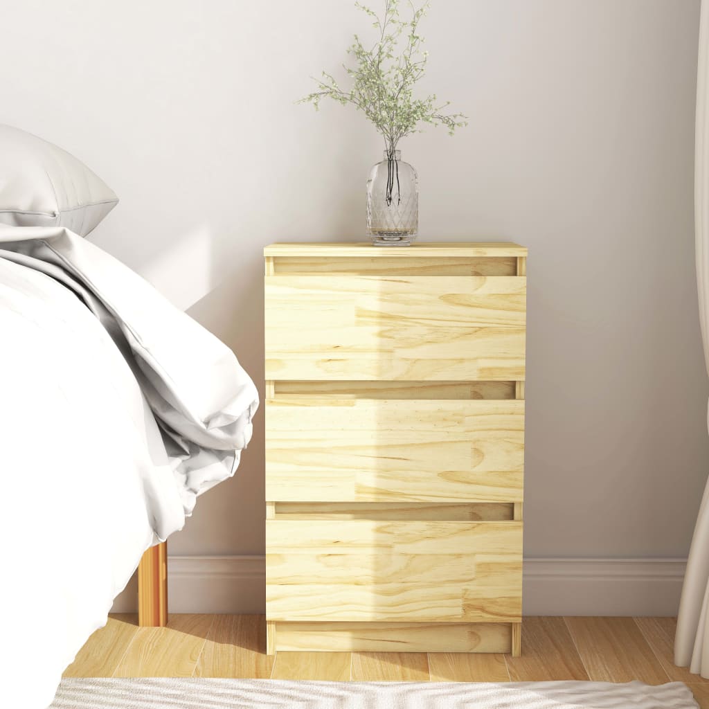 Nachtschrank 40x29,5x64 cm Massivholz Kiefer - Pazzar.ch