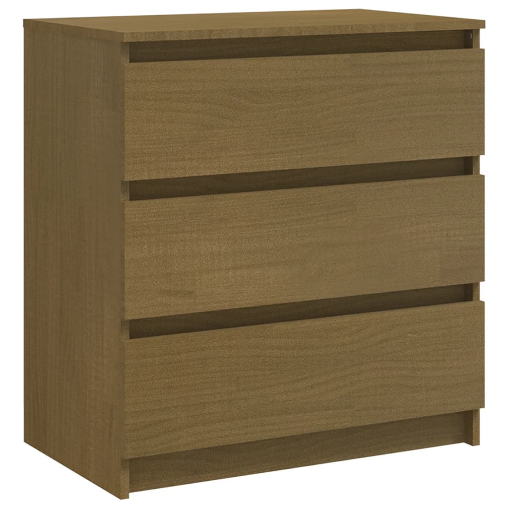 Nachtschrank Honigbraun 60x36x64 cm Massivholz Kiefer - Pazzar.ch