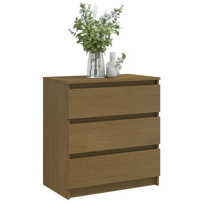 Nachtschrank Honigbraun 60x36x64 cm Massivholz Kiefer - Pazzar.ch