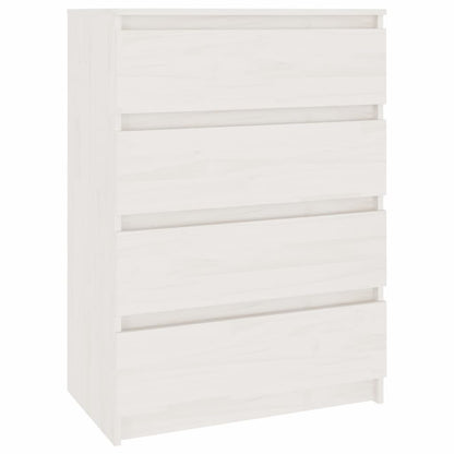 Beistellschrank Weiß 60x36x84 cm Massivholz Kiefer - Pazzar.ch