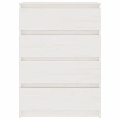 Beistellschrank Weiß 60x36x84 cm Massivholz Kiefer - Pazzar.ch