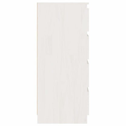 Beistellschrank Weiß 60x36x84 cm Massivholz Kiefer - Pazzar.ch
