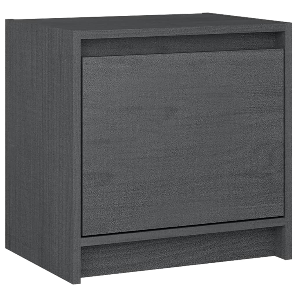 Nachtschränke 2 Stk. Grau 40x30,5x40 cm Massivholz Kiefer - Pazzar.ch