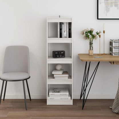 Bücherregal Raumteiler Weiß 40x30x135,5 cm Massivholz Kiefer - Pazzar.ch