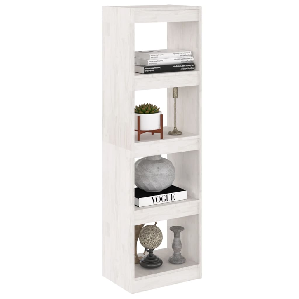Bücherregal Raumteiler Weiß 40x30x135,5 cm Massivholz Kiefer - Pazzar.ch