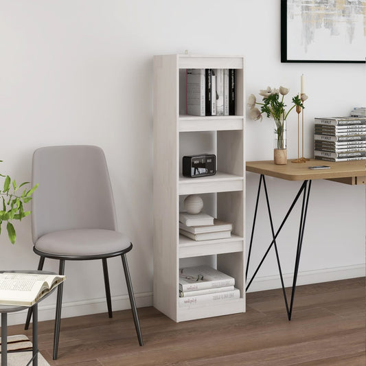 Bücherregal Raumteiler Weiß 40x30x135,5 cm Massivholz Kiefer - Pazzar.ch