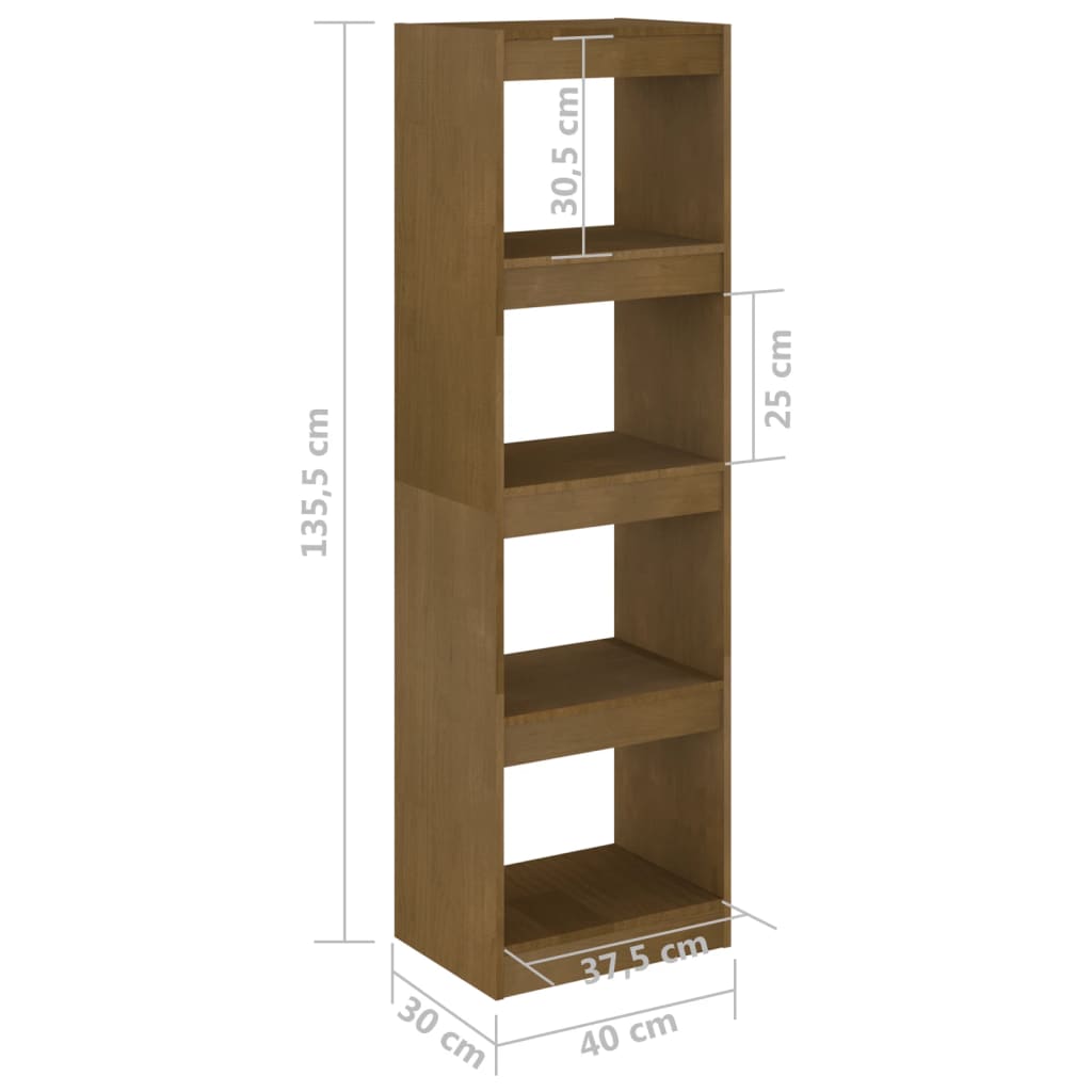 Bücherregal Raumteiler 40x30x135,5 cm Massivholz Kiefer - Pazzar.ch