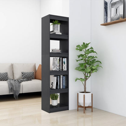 Bücherregal/Raumteiler Grau 40x30x167,5 cm Massivholz Kiefer - Pazzar.ch