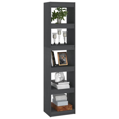 Bücherregal/Raumteiler Grau 40x30x167,5 cm Massivholz Kiefer - Pazzar.ch