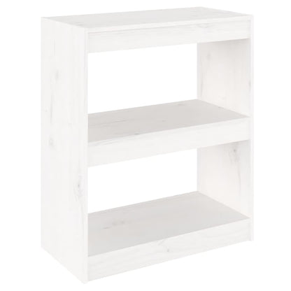 Bücherregal/Raumteiler Weiß 60x30x71,5 cm Massivholz Kiefer - Pazzar.ch