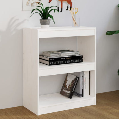 Bücherregal/Raumteiler Weiß 60x30x71,5 cm Massivholz Kiefer - Pazzar.ch
