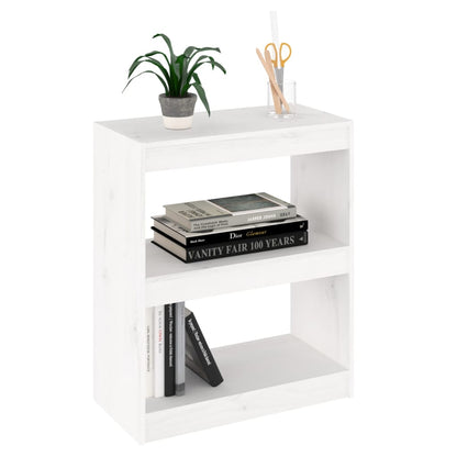 Bücherregal/Raumteiler Weiß 60x30x71,5 cm Massivholz Kiefer - Pazzar.ch