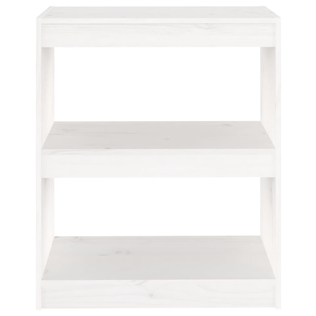 Bücherregal/Raumteiler Weiß 60x30x71,5 cm Massivholz Kiefer - Pazzar.ch