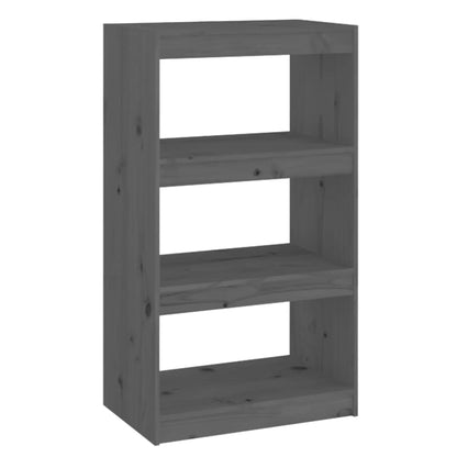 Bücherregal/Raumteiler Grau 60x30x103,5 cm Massivholz Kiefer - Pazzar.ch