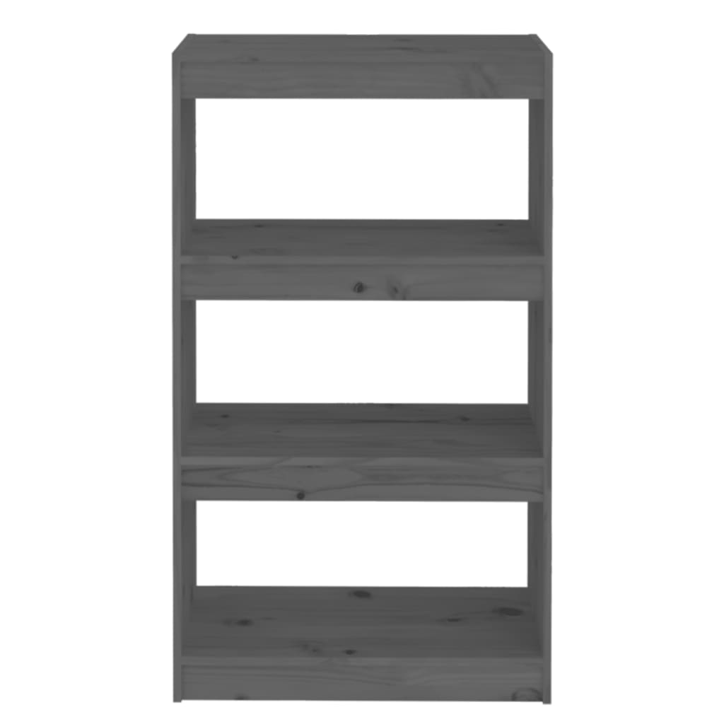 Bücherregal/Raumteiler Grau 60x30x103,5 cm Massivholz Kiefer - Pazzar.ch