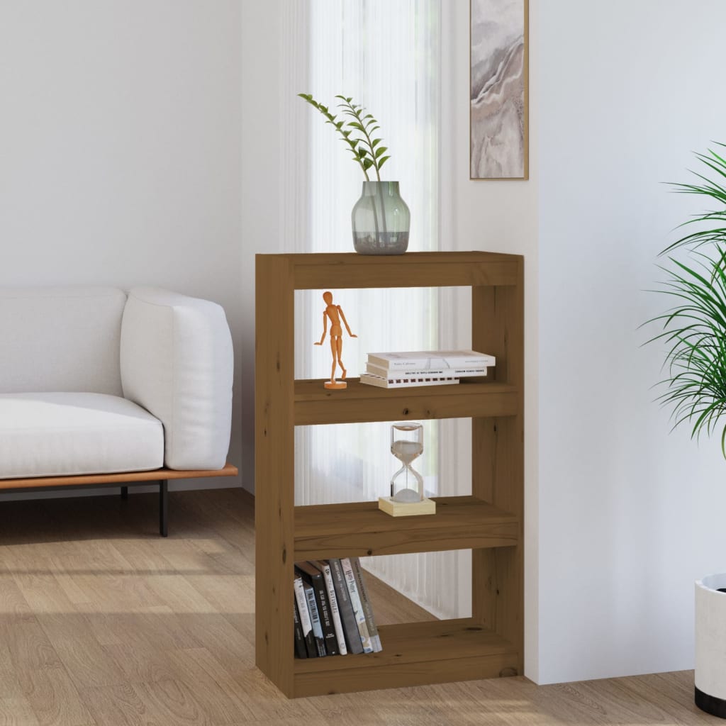 Bücherschrank/Raumteiler Honigbraun 60x30x103,5 cm Kiefernholz - Pazzar.ch