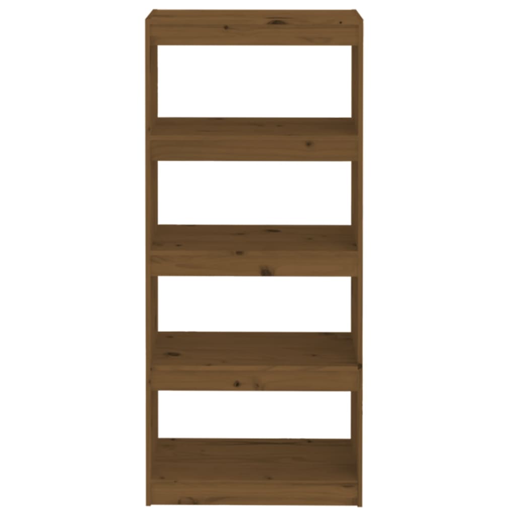 Bücherregal/Raumteiler Honigbraun 60x30x135,5 cm Kiefernholz