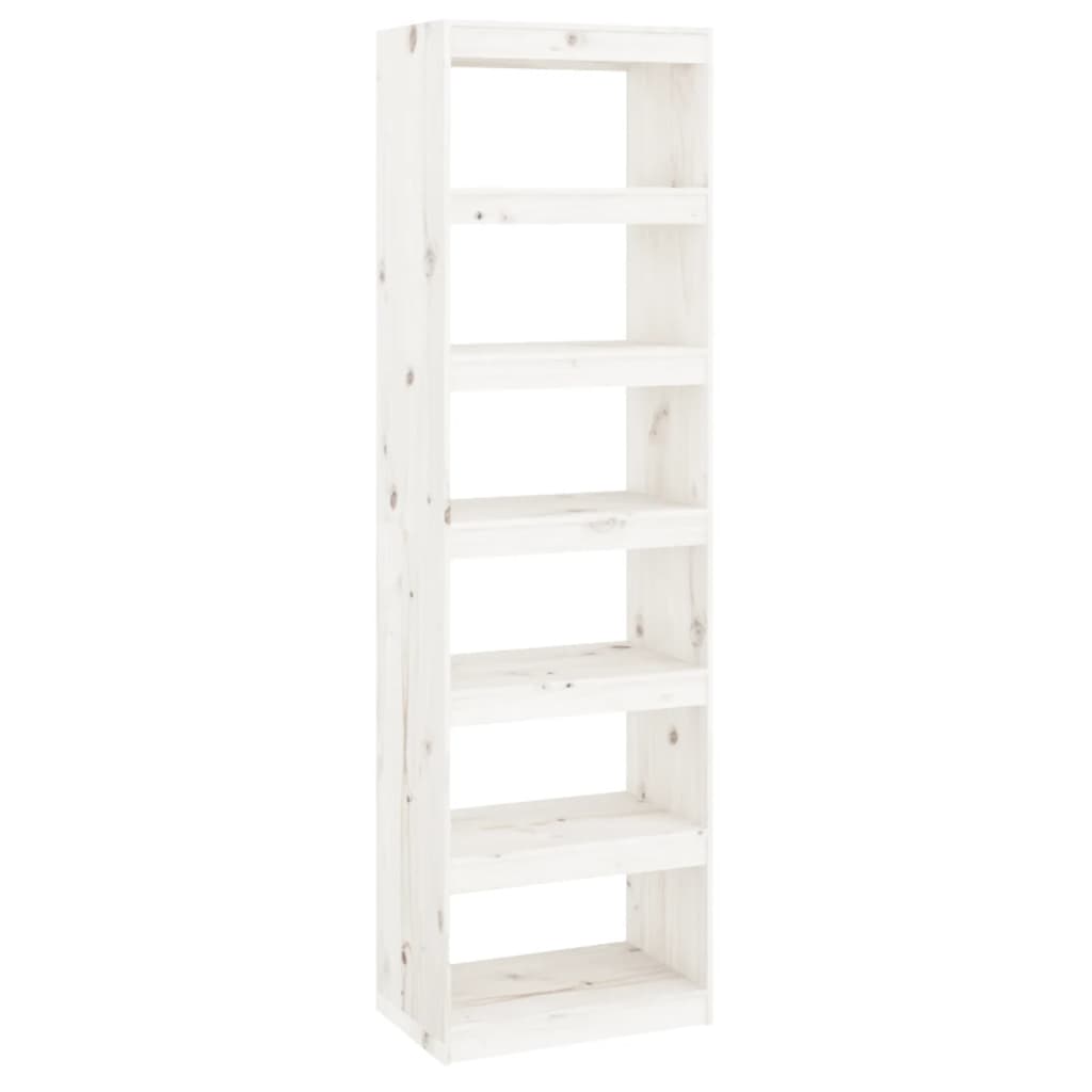 Bücherregal/Raumteiler Weiß 60x30x199,5 cm Massivholz Kiefer - Pazzar.ch