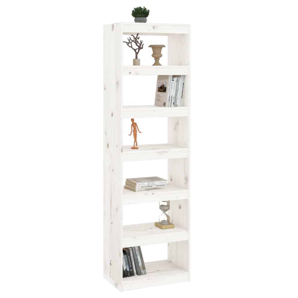 Bücherregal/Raumteiler Weiß 60x30x199,5 cm Massivholz Kiefer - Pazzar.ch