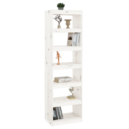 Bücherregal/Raumteiler Weiß 60x30x199,5 cm Massivholz Kiefer - Pazzar.ch