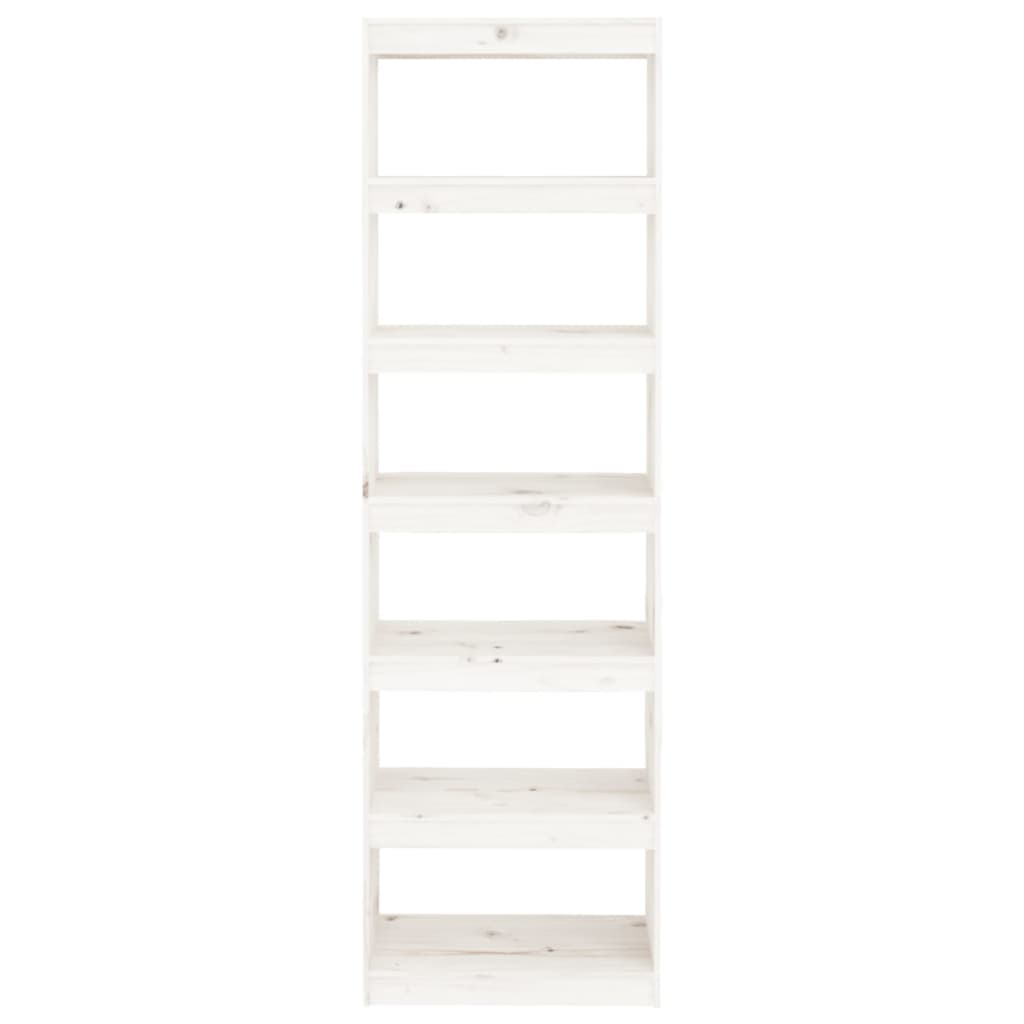 Bücherregal/Raumteiler Weiß 60x30x199,5 cm Massivholz Kiefer - Pazzar.ch