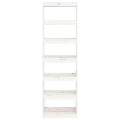 Bücherregal/Raumteiler Weiß 60x30x199,5 cm Massivholz Kiefer - Pazzar.ch