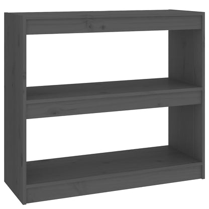 Bücherregal Raumteiler Grau 80x30x71,5 cm Massivholz Kiefer - Pazzar.ch