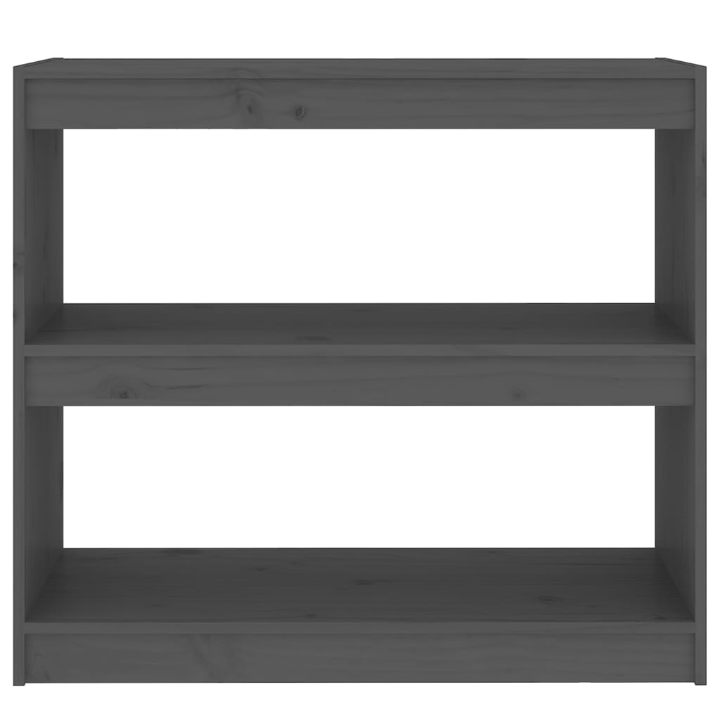 Bücherregal Raumteiler Grau 80x30x71,5 cm Massivholz Kiefer - Pazzar.ch