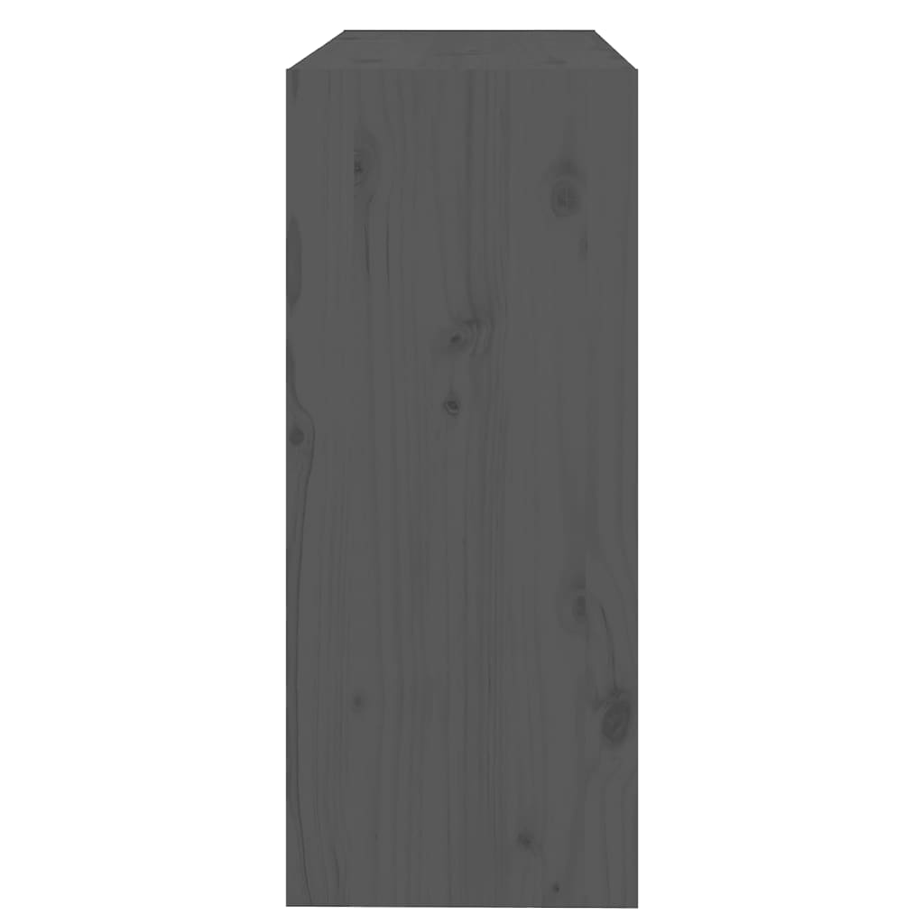 Bücherregal Raumteiler Grau 80x30x71,5 cm Massivholz Kiefer - Pazzar.ch