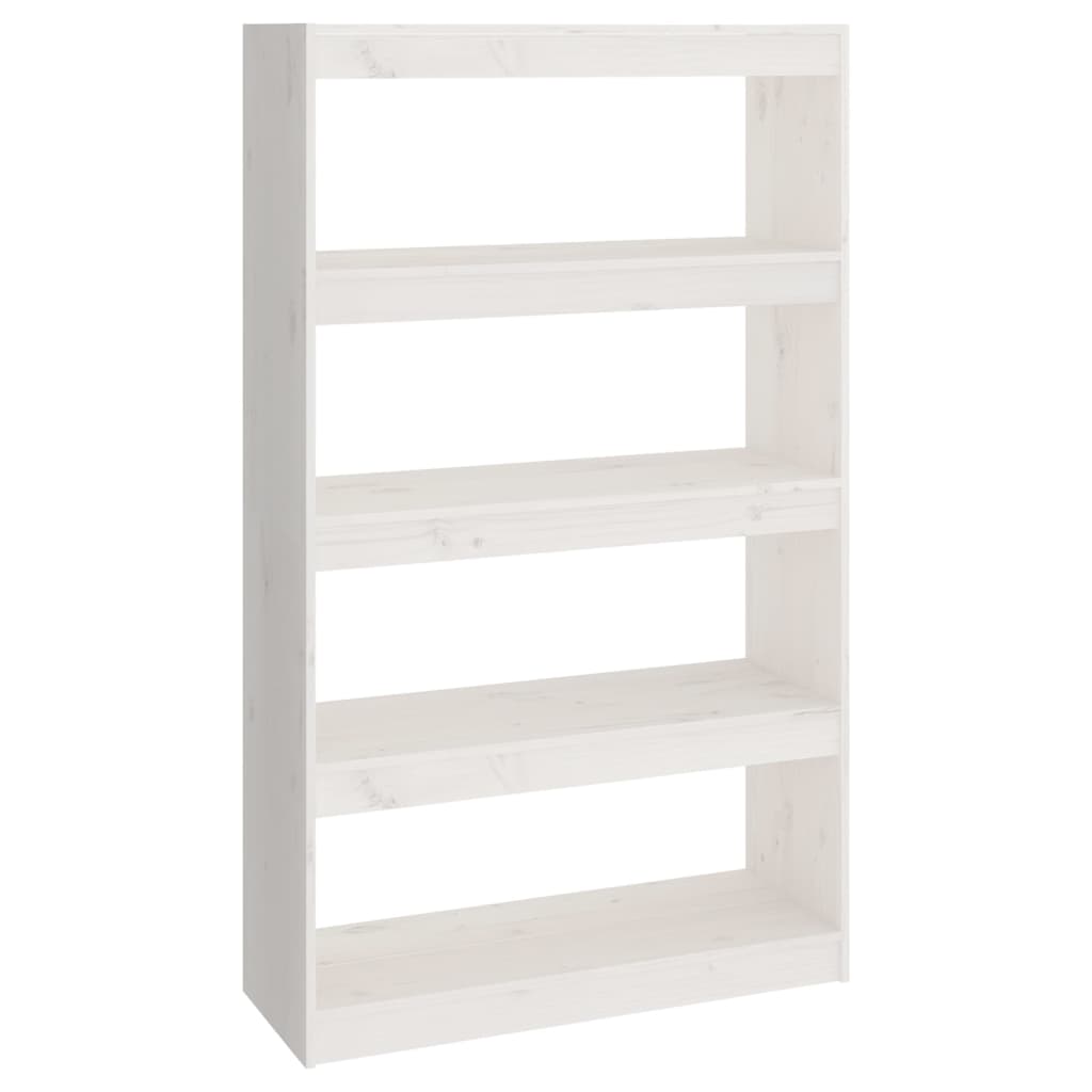 Bücherregal Raumteiler Weiß 80x30x135,5 cm Massivholz Kiefer - Pazzar.ch