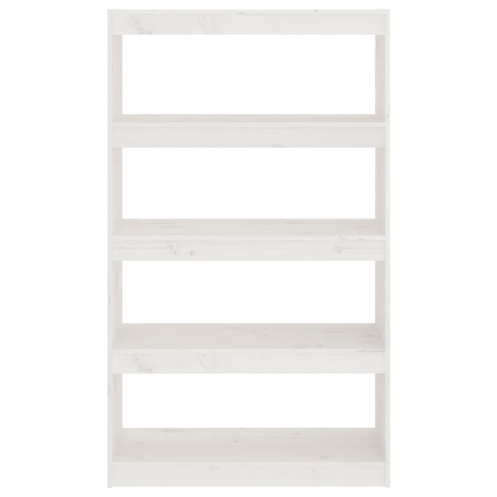 Bücherregal Raumteiler Weiß 80x30x135,5 cm Massivholz Kiefer - Pazzar.ch